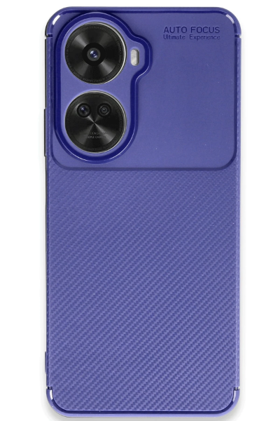 Newface Huawei Nova 12 SE Kılıf Auto Focus Karbon Kapak - Lacivert resmi