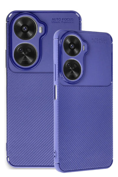 Newface Huawei Nova 12 SE Kılıf Auto Focus Karbon Kapak - Lacivert resmi