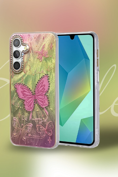 Newface Samsung Galaxy A15 4G Kılıf Blade Aynalı Desenli Kapak - Desen 7 resmi