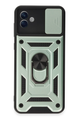 Newface Samsung Galaxy A04E Kılıf Pars Lens Yüzüklü Silikon - Yeşil resmi