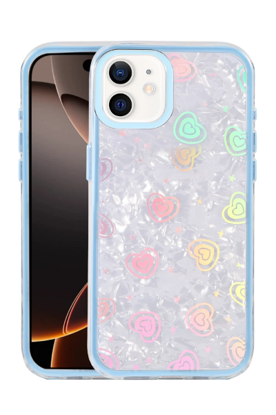 Newface Apple iPhone 11 Lumi Desenli Kapak - Mavi resmi