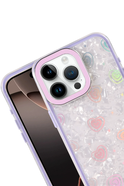 Newface Apple iPhone 11 Lumi Desenli Kapak - Mor resmi