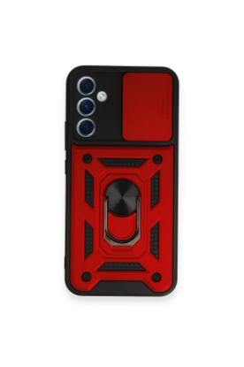 Newface Samsung Galaxy A54 5G Kılıf Pars Lens Yüzüklü Silikon - Kırmızı resmi