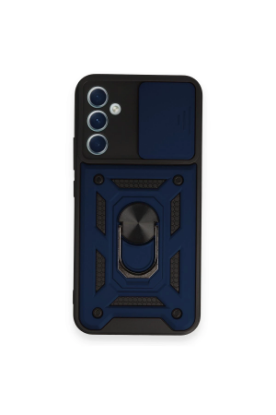 Newface Samsung Galaxy A54 5G Kılıf Pars Lens Yüzüklü Silikon - Lacivert resmi