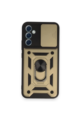 Newface Samsung Galaxy A54 5G Kılıf Pars Lens Yüzüklü Silikon - Gold resmi