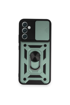 Newface Samsung Galaxy A54 5G Kılıf Pars Lens Yüzüklü Silikon - Yeşil resmi