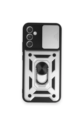 Newface Samsung Galaxy A54 5G Kılıf Pars Lens Yüzüklü Silikon - Gümüş resmi