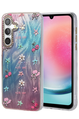 Newface Samsung Galaxy A24 4G Kılıf Blade Aynalı Desenli Kapak - Desen 4 resmi