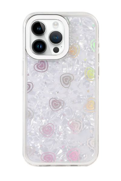 Newface Apple iPhone 16 Pro Lumi Desenli Kapak - Beyaz resmi