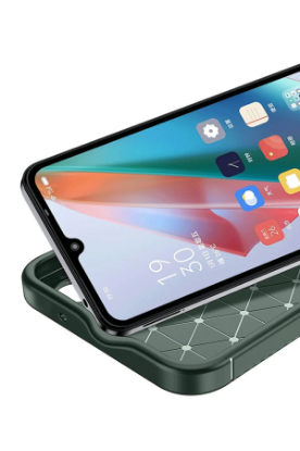 Newface Oppo A60 Kılıf Auto Focus Karbon Kapak - Koyu Yeşil resmi