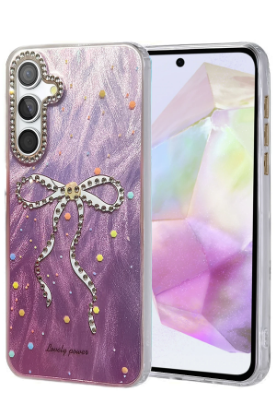 Newface Samsung Galaxy A35 5G Kılıf Blade Aynalı Desenli Kapak - Desen 1 resmi