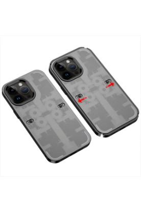 Newface iPhone 13 Pro Kılıf Mekanik Bumper Kapak - Siyah resmi