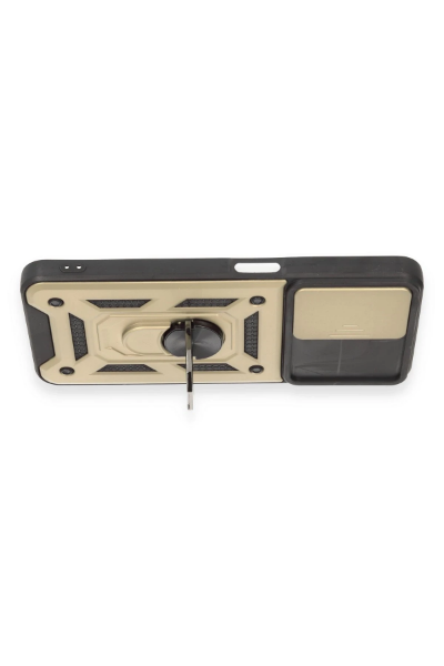 Newface Realme C35 Kılıf Pars Lens Yüzüklü Silikon - Gold resmi