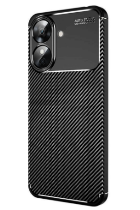 Newface Realme Note 60 Kılıf Auto Focus Karbon Kapak - Siyah resmi
