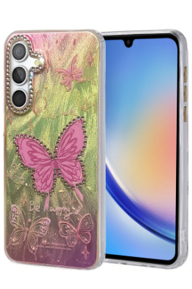 Newface Samsung Galaxy A34 5G Kılıf Blade Aynalı Desenli Kapak - Desen 5 resmi