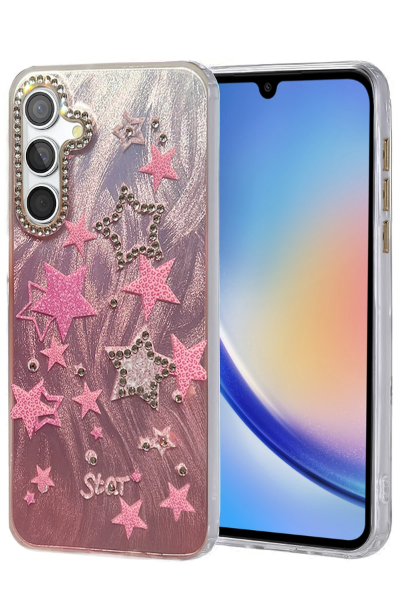 Newface Samsung Galaxy A34 5G Kılıf Blade Aynalı Desenli Kapak - Desen 7 resmi