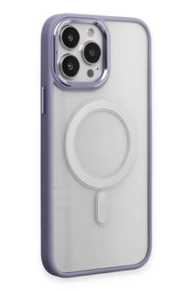 Newface iPhone 15 Pro Kılıf Room Magneticsafe Silikon - Lila resmi