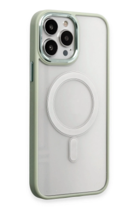 Newface iPhone 15 Pro Kılıf Room Magneticsafe Silikon - Su Yeşili resmi