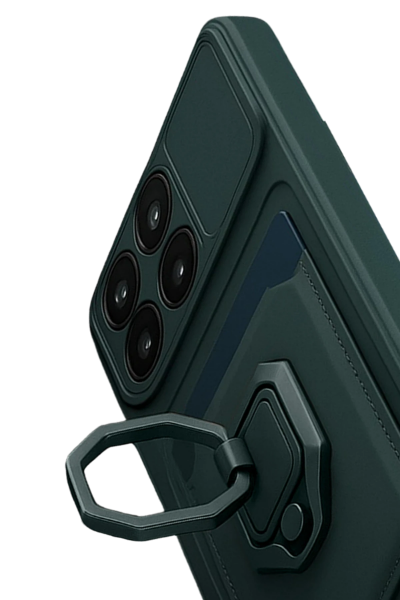 Newface Xiaomi Mi 14T Pro Kılıf Zuma Kartvizitli Yüzüklü Silikon - Yeşil resmi