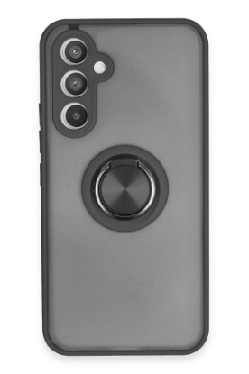 Newface Samsung Galaxy A34 5G Kılıf Montreal Yüzüklü Silikon Kapak - Siyah resmi