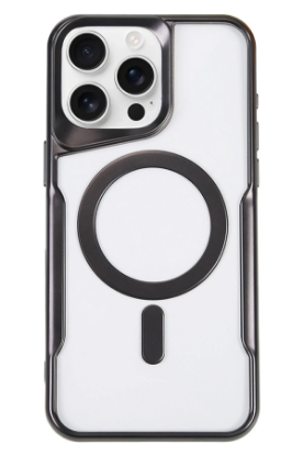 Newface iPhone 16 Pro Max Kılıf Boyi Magsafe Silikon Kapak - Siyah resmi