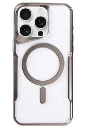 Newface iPhone 16 Pro Max Kılıf Boyi Magsafe Silikon Kapak - Titan Gri resmi