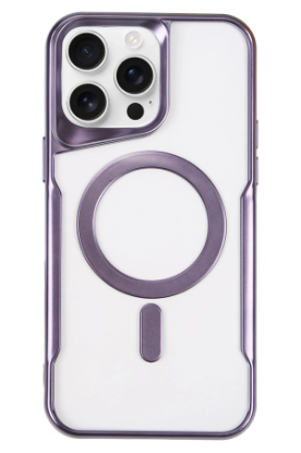 Newface iPhone 16 Pro Max Kılıf Boyi Magsafe Silikon Kapak - Derin Mor resmi