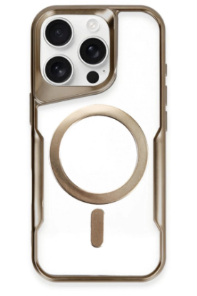 Newface iPhone 16 Pro Max Kılıf Boyi Magsafe Silikon Kapak - Kahverengi resmi