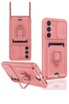 Newface Samsung Galaxy A05S Kılıf Zuma Kartvizitli Yüzüklü Silikon - Pembe resmi