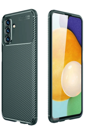 Newface Samsung Galaxy A36 Kılıf Auto Focus Karbon Kapak - Koyu Yeşil resmi