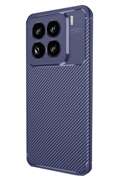 Newface Xiaomi Mi 15 Pro Kılıf Auto Focus Karbon Kapak - Lacivert resmi