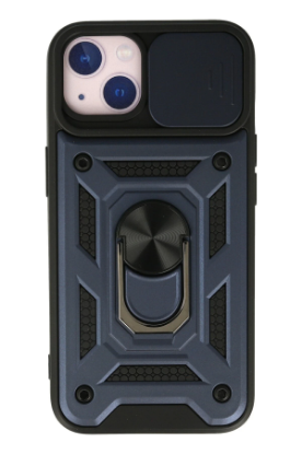 Newface iPhone 15 Kılıf Pars Lens Yüzüklü Silikon - Lacivert resmi