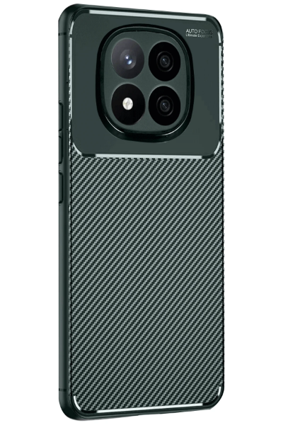 Newface Xiaomi Redmi Note 14 Pro Plus Kılıf Auto Focus Karbon Kapak - Koyu Yeşil resmi