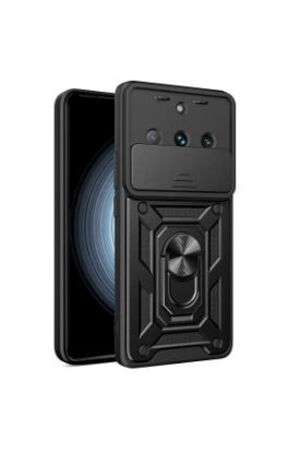 Newface Realme 11 Pro Kılıf Pars Lens Yüzüklü Silikon - Siyah resmi