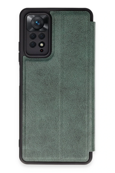 Newface Xiaomi Redmi Note 12 Pro 4G Kılıf Flip Cover - Koyu Yeşil resmi