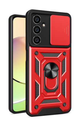 Newface Samsung Galaxy A05S Kılıf Pars Lens Yüzüklü Silikon - Kırmızı resmi