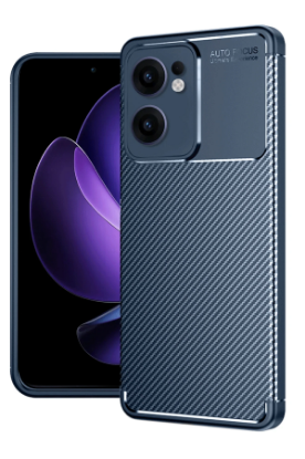 Newface Oppo Reno 13F Kılıf Auto Focus Karbon Kapak - Lacivert resmi