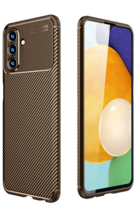 Newface Samsung Galaxy A36 Kılıf Auto Focus Karbon Kapak - Kahverengi resmi