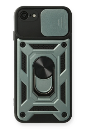 Newface iPhone 7 Kılıf Pars Lens Yüzüklü Silikon - Yeşil resmi