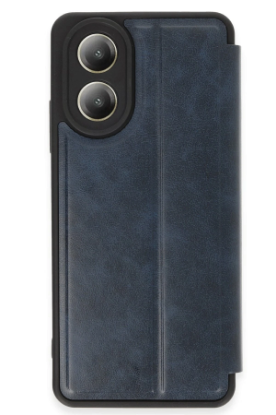 Newface Oppo A38 Kılıf Flip Cover - Lacivert resmi