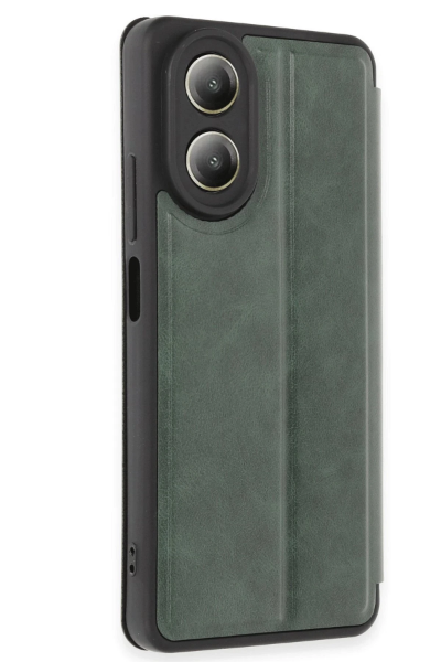 Newface Oppo A38 Kılıf Flip Cover - Koyu Yeşil resmi
