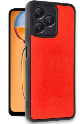 Newface Realme Note 50 4G Kılıf Aras Deri Kapak - Kırmızı resmi