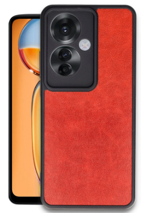 Newface Oppo Reno 11F Kılıf Aras Deri Kapak - Kırmızı resmi