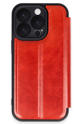 Newface iPhone 16 Pro Kılıf Flip Cover - Kırmızı resmi