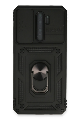 Newface Xiaomi Redmi Note 8 Pro Kılıf Pars Lens Yüzüklü Silikon - Siyah resmi
