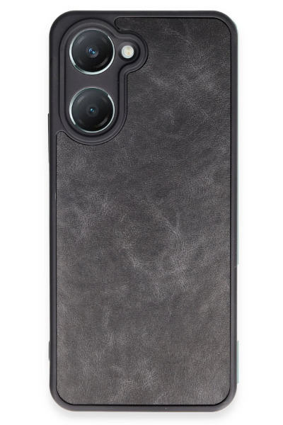 Newface Vivo Y18 Kılıf Aras Deri Kapak - Siyah resmi