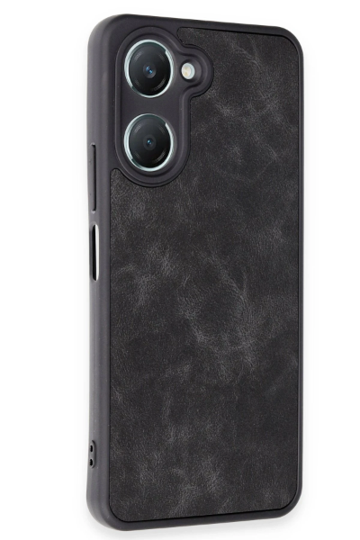 Newface Vivo Y18 Kılıf Aras Deri Kapak - Siyah resmi