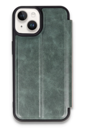 Newface iPhone 14 Kılıf Flip Cover - Koyu Yeşil resmi