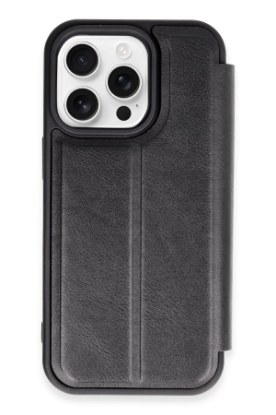 Newface iPhone 14 Pro Kılıf Flip Cover - Siyah resmi