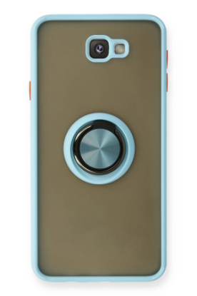 Newface Samsung Galaxy J7 Prime Kılıf Montreal Yüzüklü Silikon Kapak - Buz Mavi resmi